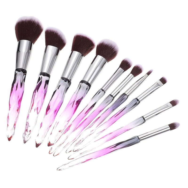 10Pcs Purple Makeup Brushes Set Soft Bristles For Beginners Professional Cosmetic Kit - Image 1